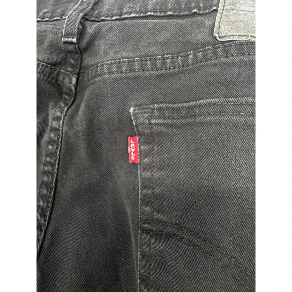 Levi's 513 Jeans Mens Size 36x32 Black Slim Fit Straight Leg Stretch Denim Pants